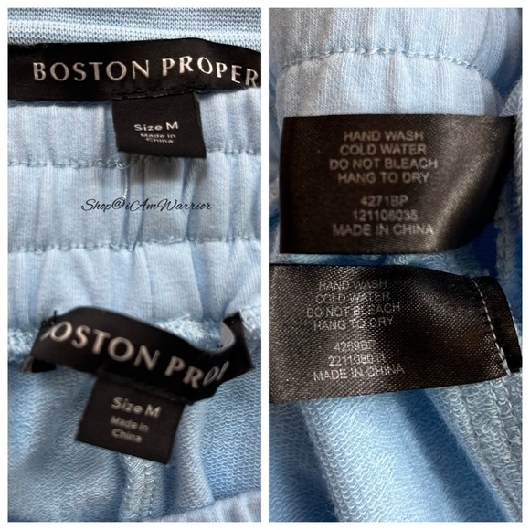 Boston Proper blue 2PC embellished top + jogger lounge set *shop@iamwarrior - Picture 14 of 15